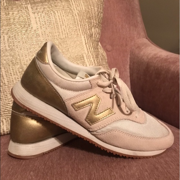 new balance pink and gold